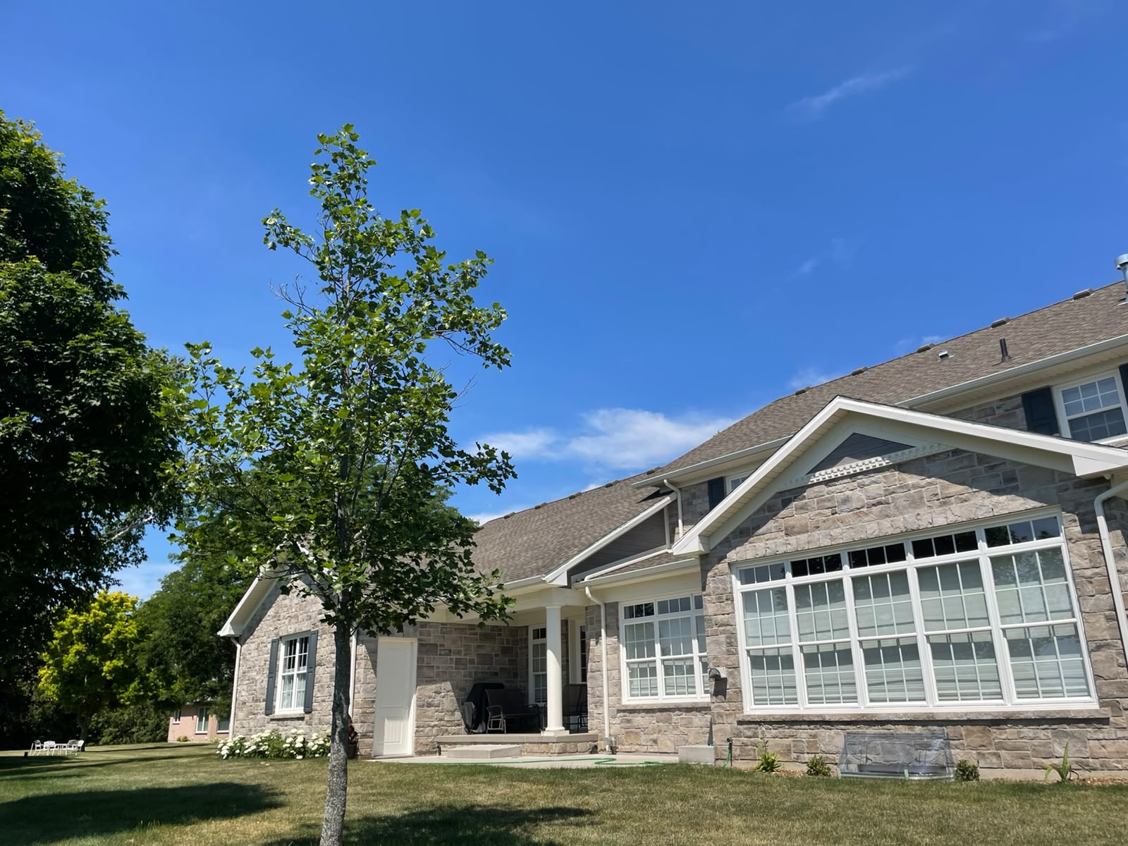 Completed GoNano asphalt roof protection treatment
