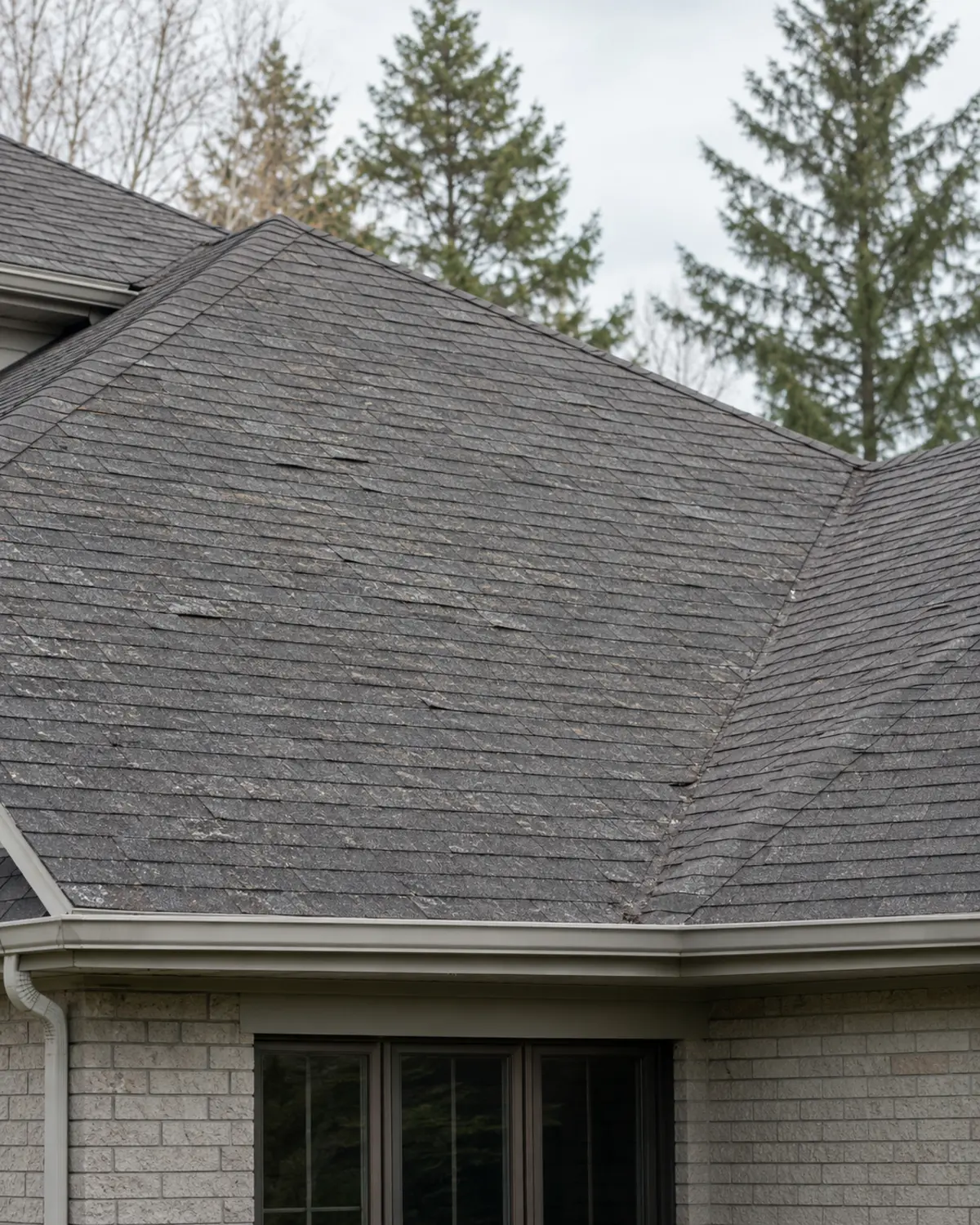 Older asphalt shingle roof protected with GoNano Bio-Boost