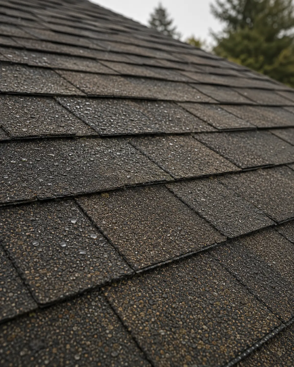 Older asphalt shingles with water beading for GoNano Bio-Boost