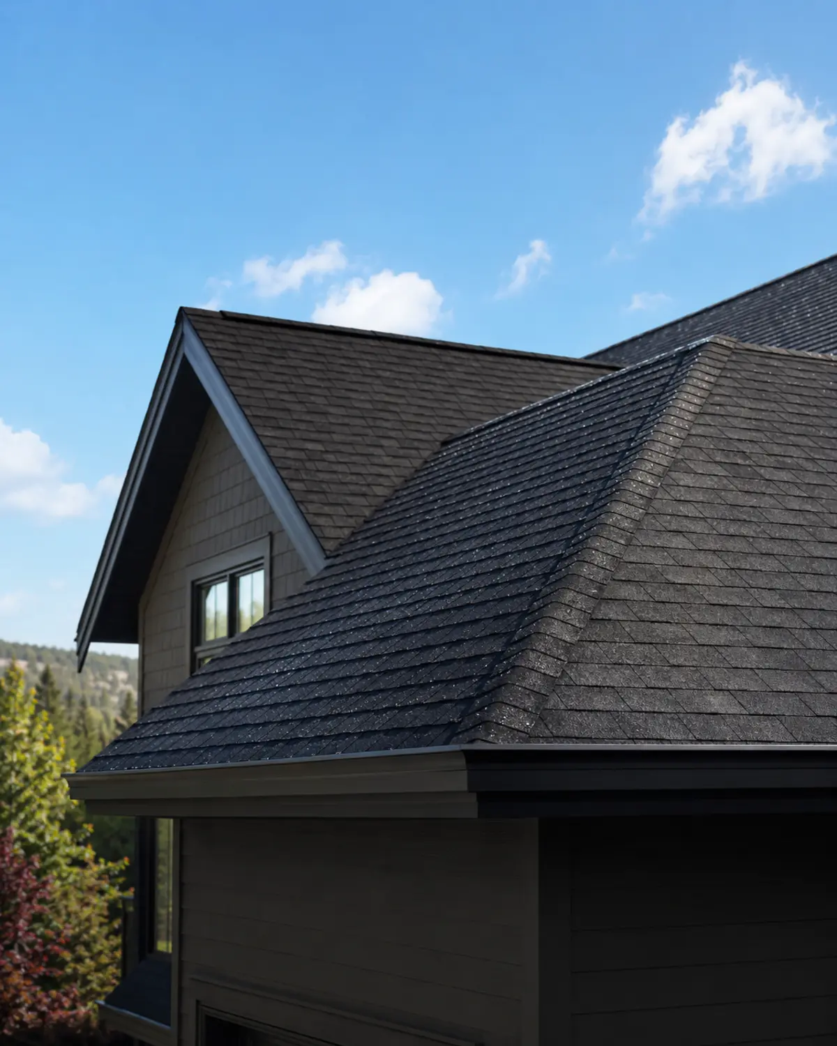 Newer asphalt shingle roof protected with GoNano NuRoof Fortify