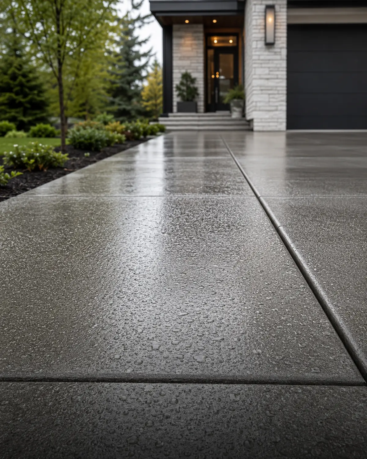 Residential driveway protected with GoNano Protek Concrete